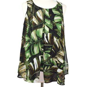 Zac & Rachael Green Split Front Sleeveless Top